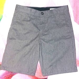 Volcom Frickin Chino Shorts gray flat front Gamer Skater Cyberpunk Techwear Emo